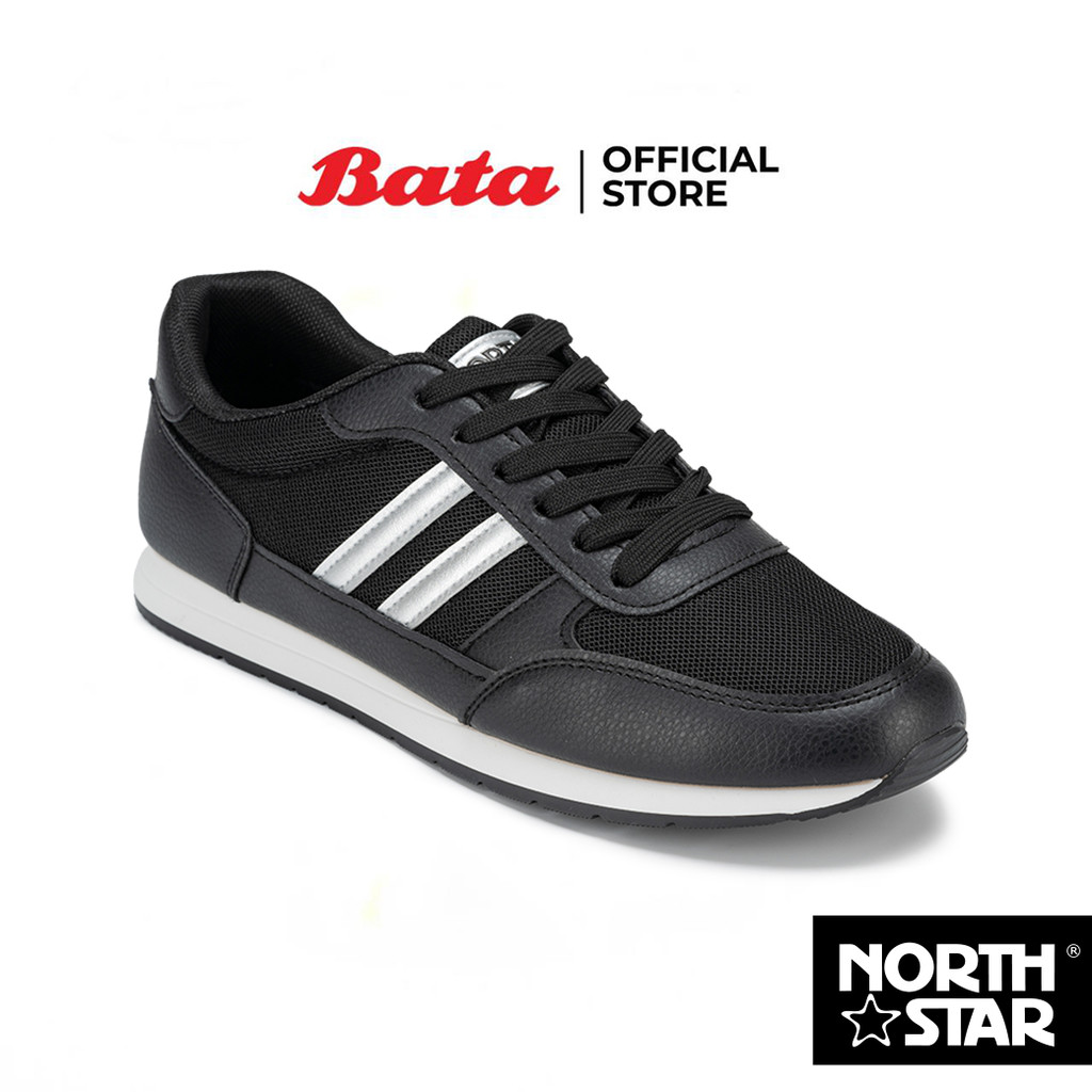 Bata บาจา North Star รองเท้าผ้าใบสนีคเกอร์แบบผูกเชือก สำหรับผู้ชาย รุ่น SOUL สีเบจ 8208145 สีดำ 8206145