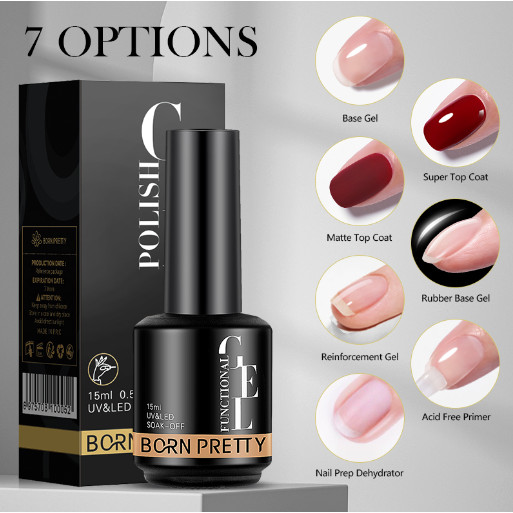 BORN PRETTY super top coat น้ำยาทาท็อปเล็บเจลแบบใส 15ml