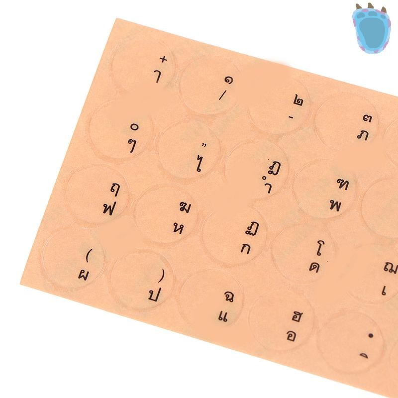 [PA] สติ๊กเกอร์ใสทรงกลม PC Desktop Keyboard Matte Sticker Thai Full Keyboard TH