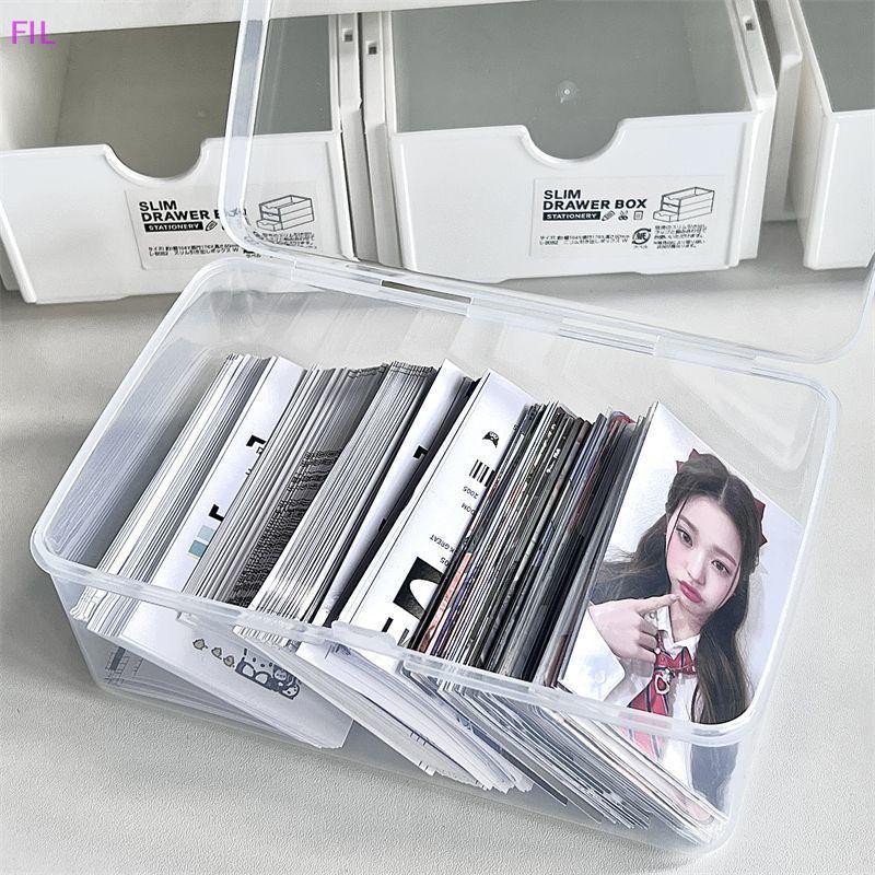 FIL เกาหลีกล่องเก็บโปร่งใสการ์ด Photocard กล่องเก็บ Photo Card Organizer การจําแนกกล่องพลิก - รูปที่ 2