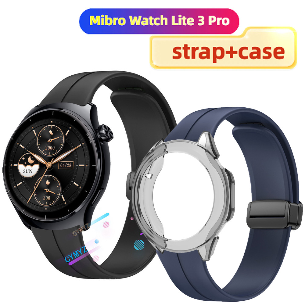 Mibro Watch Lite 3 Pro กรณีป้องกันหน้าจอ Mibro Watch Lite 3 Pro สายรัดซิลิโคนสําหรับ Mibro Watch Lite 3 Pro สมาร์ทวอท์ชสายรัดข้อมือกีฬา