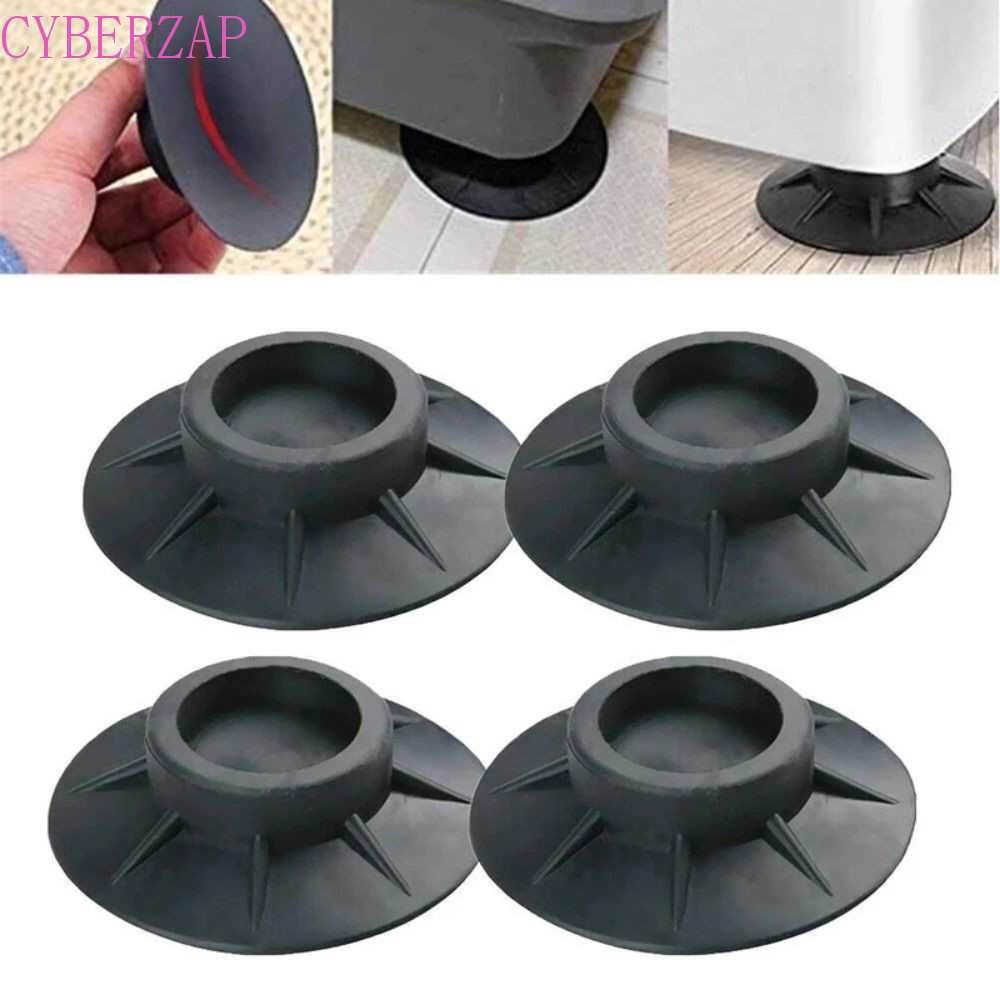 Cyberzap แผ่นรองฝ่าเท้าป้องกันการสั่นสะเทือน 4 ชิ้น, Dampers Shock Washing|แผ่นรองฝ่าเท้า, ขายึดโช้คอัพปิดเสียงยางกันลื่นลื่นไถลยกเสื่อซักผ้า