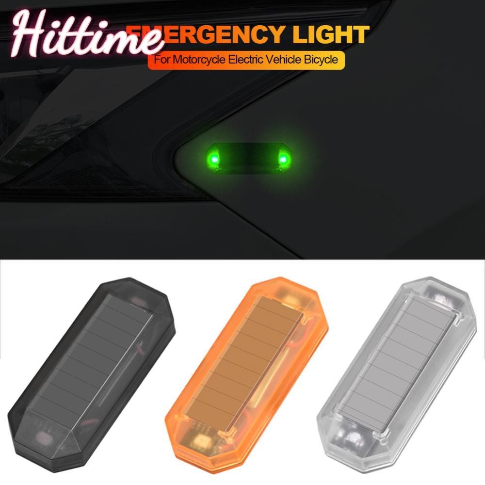 Hittime พลังงานแสงอาทิตย์รถ LED ไฟเตือน Night Ride ไฟท้าย Anti-ด้านหลัง Strobe Light สําหรับรถจักรยา