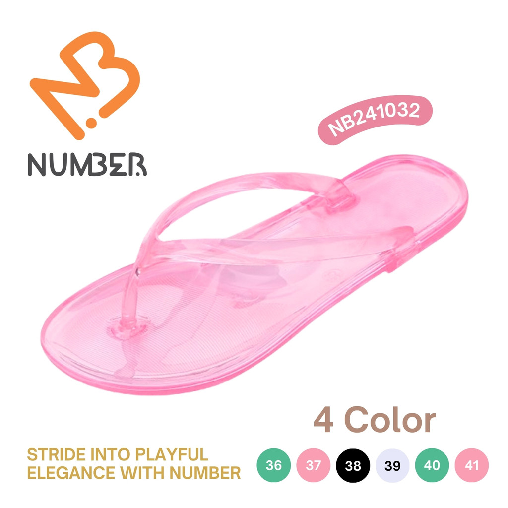 รองเท้าแตะเจลลี่ใส ทรงหูคีบ สีสันน่ารัก เบาสบาย ไซส์ 36-41