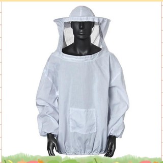 ซูเปอร์ป้องกันการเลี้ยงผึ้งแจ็คเก็ตผ้าคลุมหน้าหลวม, แขนเสื้อ…