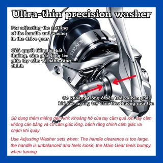 Adjust Washer ปะเก็นชิมบางเฉียบเพื่อปรับ SHIMANO, DAIWA, รอกตกปลา ABU...- เครื่องซักผ้า Shim