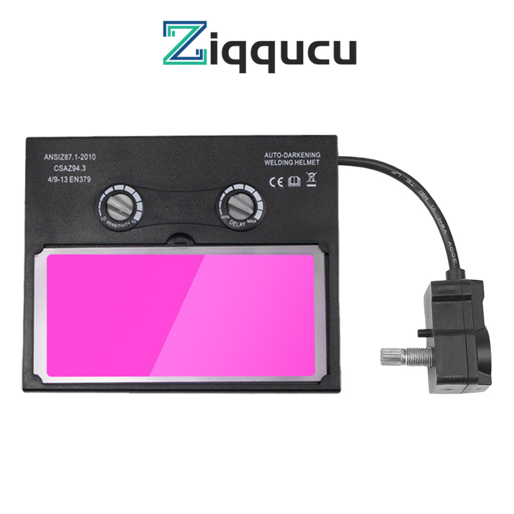 Ziqqucu หน้ากากเชื่อมปรับแสงอัตโนมัติแว่นตาเชื่อมเลนส์ 110*90 มม.สําหรับ Home Living