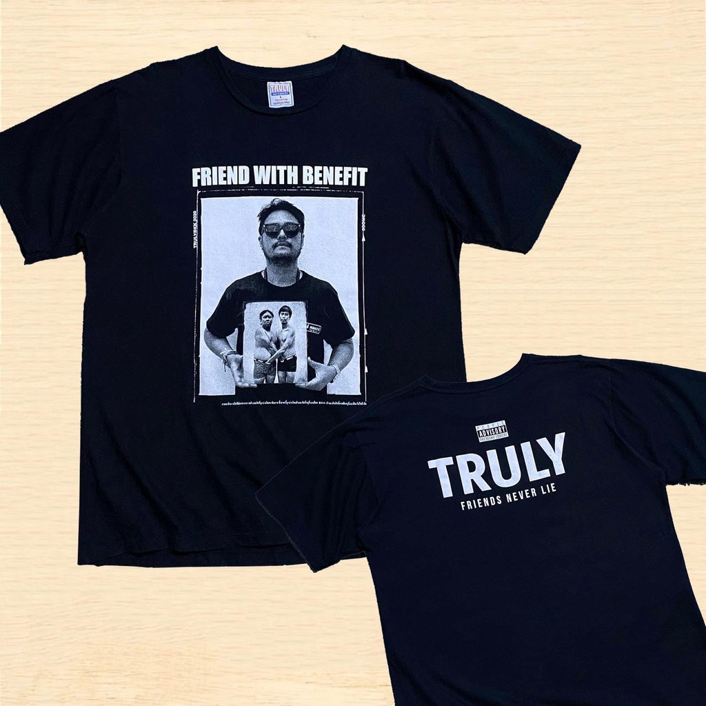เสื้อยืด TRULY x BIG FILLED FEDFE สีดำ