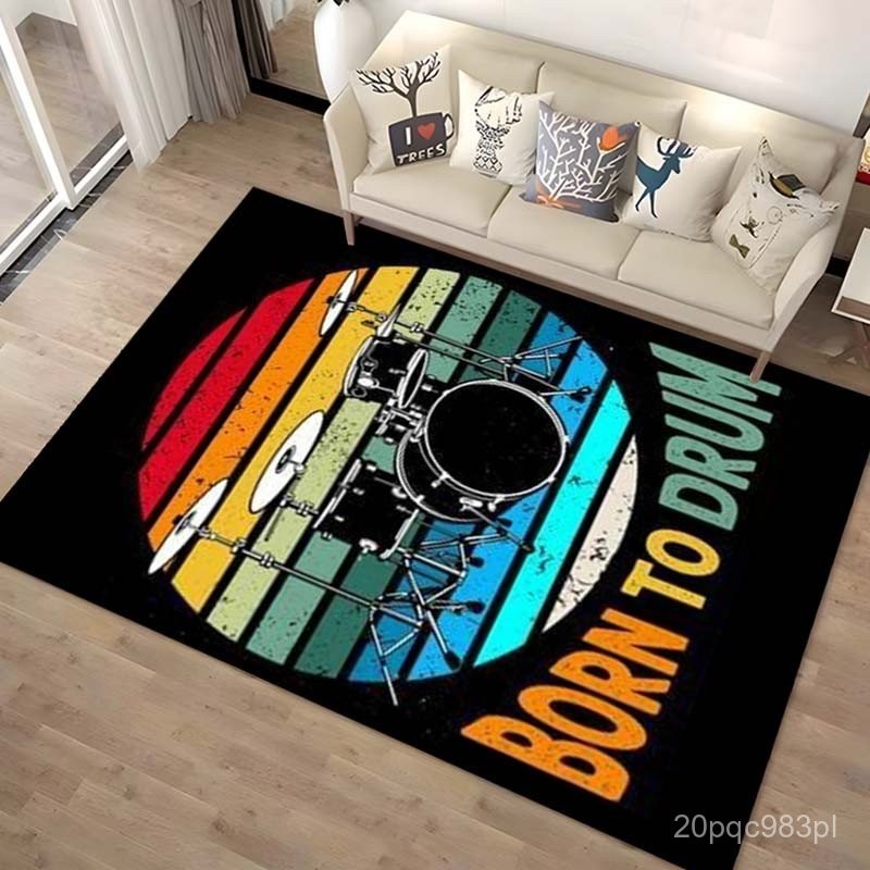 Drum Kit Printed Carpet Living Room Bedroom Carpet Photography Prop Photo Birthday Gift Carpet
