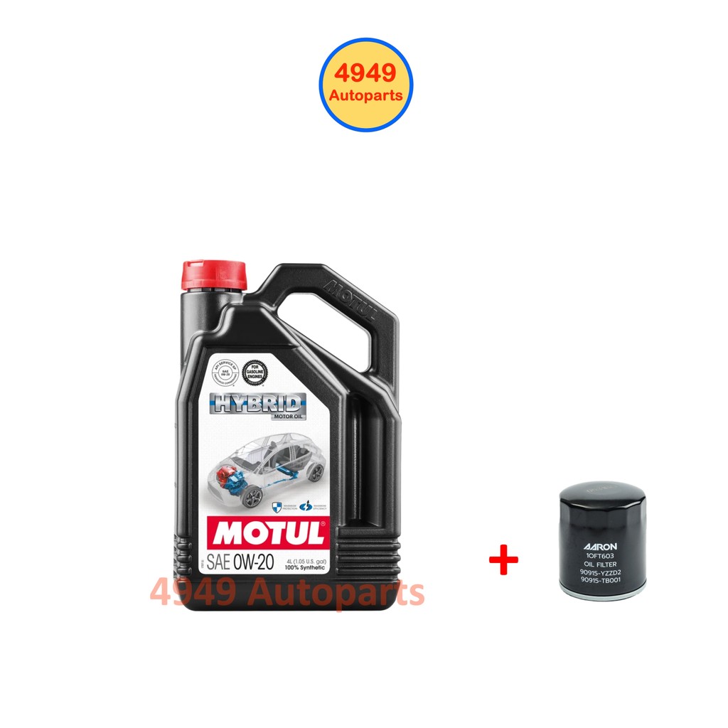 น้ำมันเครื่อง Motul โมตุล Hybrid ไฮบริด 0W20 0W-20 เบนซิน สังเคราะห์ SP