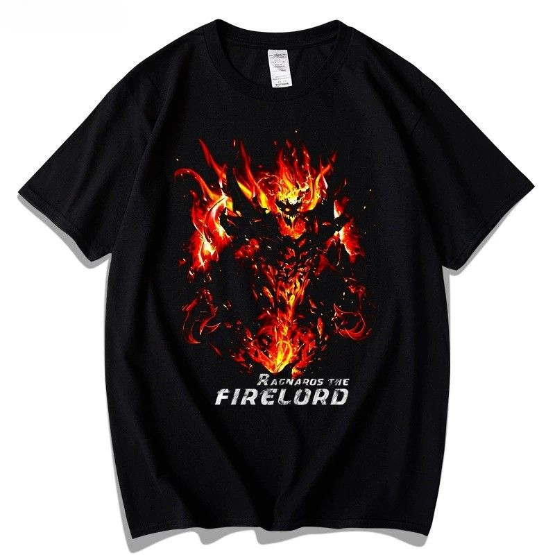 dota2 เกมเสื้อยืด DOTA 2 Shadow Demon สีดําแขนสั้นเสื้อยืดผู้ชายสไตล์สตรีทวินเทจท็อป