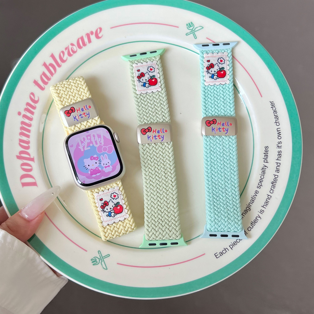 สายไนลอนแม่เหล็กลายการ์ตูน สำหรับ Apple Watch Strap Series 11 10 Ultra 2 9 8 7 6 5 SE 4 3 สายนาฬิกา Band iWatch 49 46 45 44 42 41 40 38mm ราคา ถูกที่สุด ดีลบีเคเค แกลเลอรีภาพที่ 3