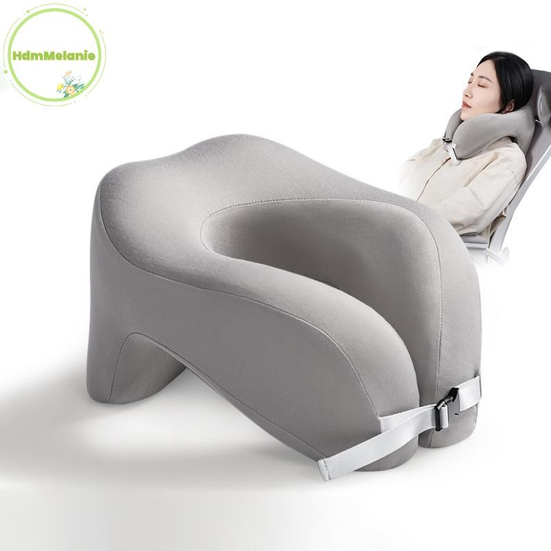 HDMM หมอนเดินทาง U-Shape Pure Memory Foam หมอนรองคอสําหรับเครื่องบิน Office Nap หมอนปากมดลูกเที่ยวบิน Sleeping Head Neck Support TH