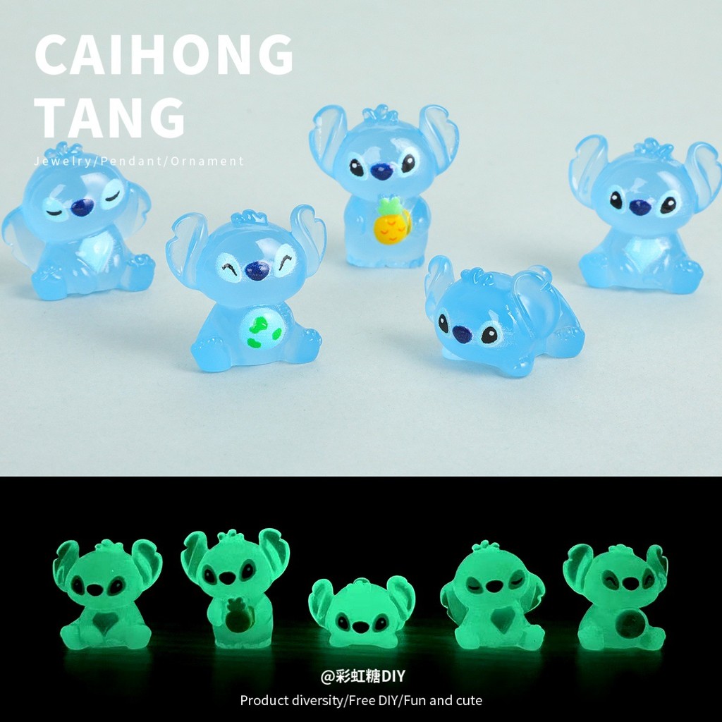 10 ชิ้น Glow stitch เรซิ่น charms สําหรับ DIY(11-445)