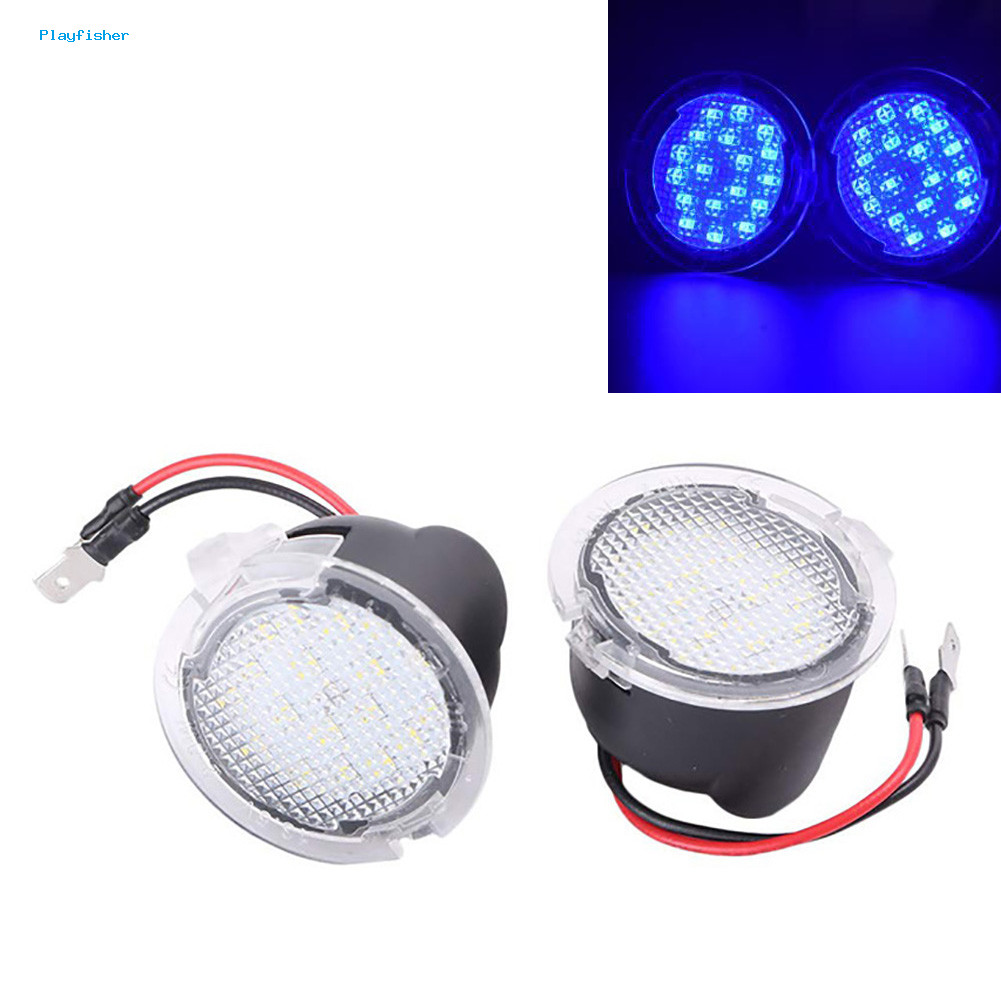 2 ชิ้นรถ LED ด้านข้างกระจก Puddle Light โคมไฟสําหรับ Ford Fusion Flex Mondeo Explorer