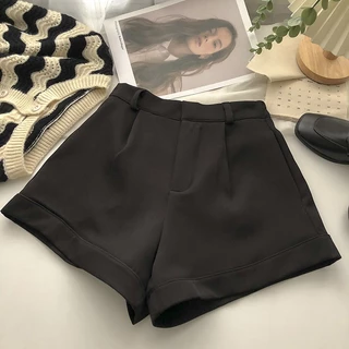 TAYCEN S-6XL (24-44) ผู้หญิงเกาหเอวสูงเรียบๆกางเกงขาสั้น ไซส์ใหญ่