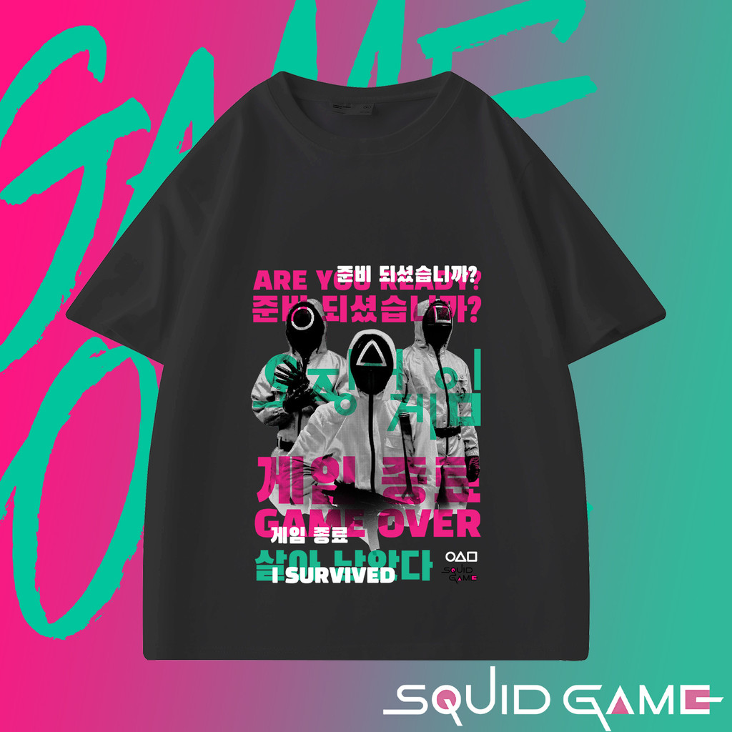 Squid Game 2 ปลาหมึกเกม 2 S-5xl เสื้อยืดผู้ชายและผู้หญิงผ้าฝ้ายด้านบน 011