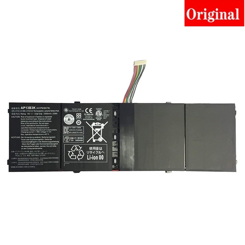 ✿แล็ปท็อปแบตเตอรี่ ap13b3k สำหรับ ACER Aspire V5 R7 V5-572G V5-573G V5-473G ap13b8k