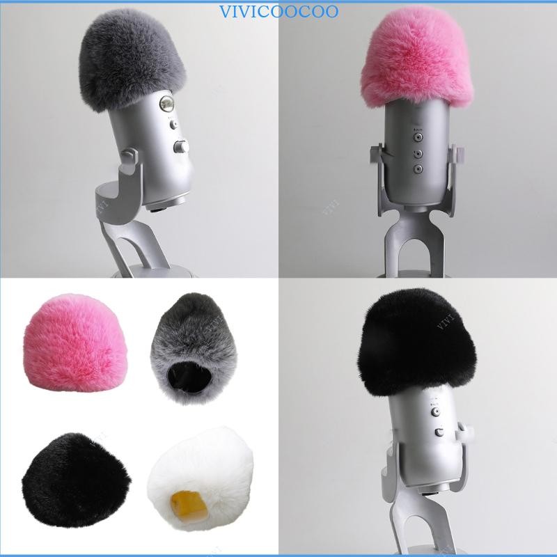 Vivi Furry ไมโครโฟนกระจก Muff Windproof Sleeve Windshield สําหรับไมโครโฟน USB ส่วนใหญ่