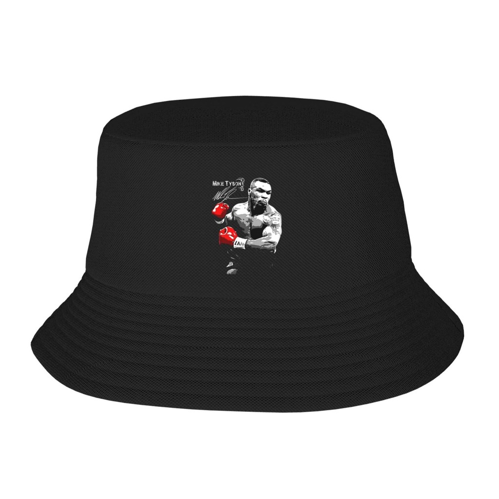 อารมณ์ขัน Mike Tyson Boxing Legend Boxing Iron Mike Tyson Signature หมวกชาวประมงหมวก