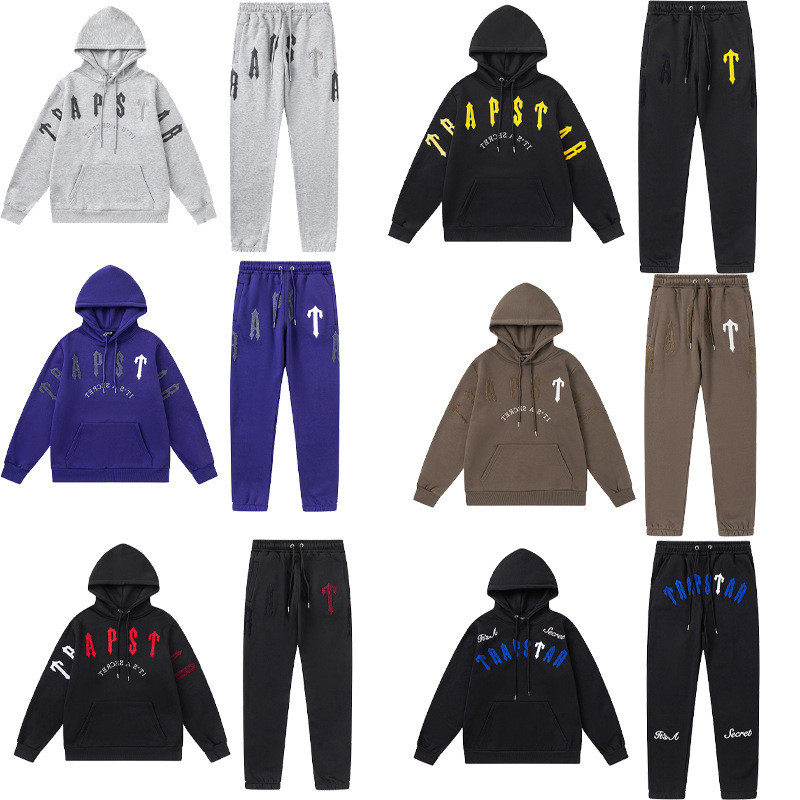 ขายดี เสื้อสเวตเชิ้ตมีฮู้ดปักลาย แทรปสตาร์ ทรงหลวมสําหรับผู้ชายและผู้หญิง