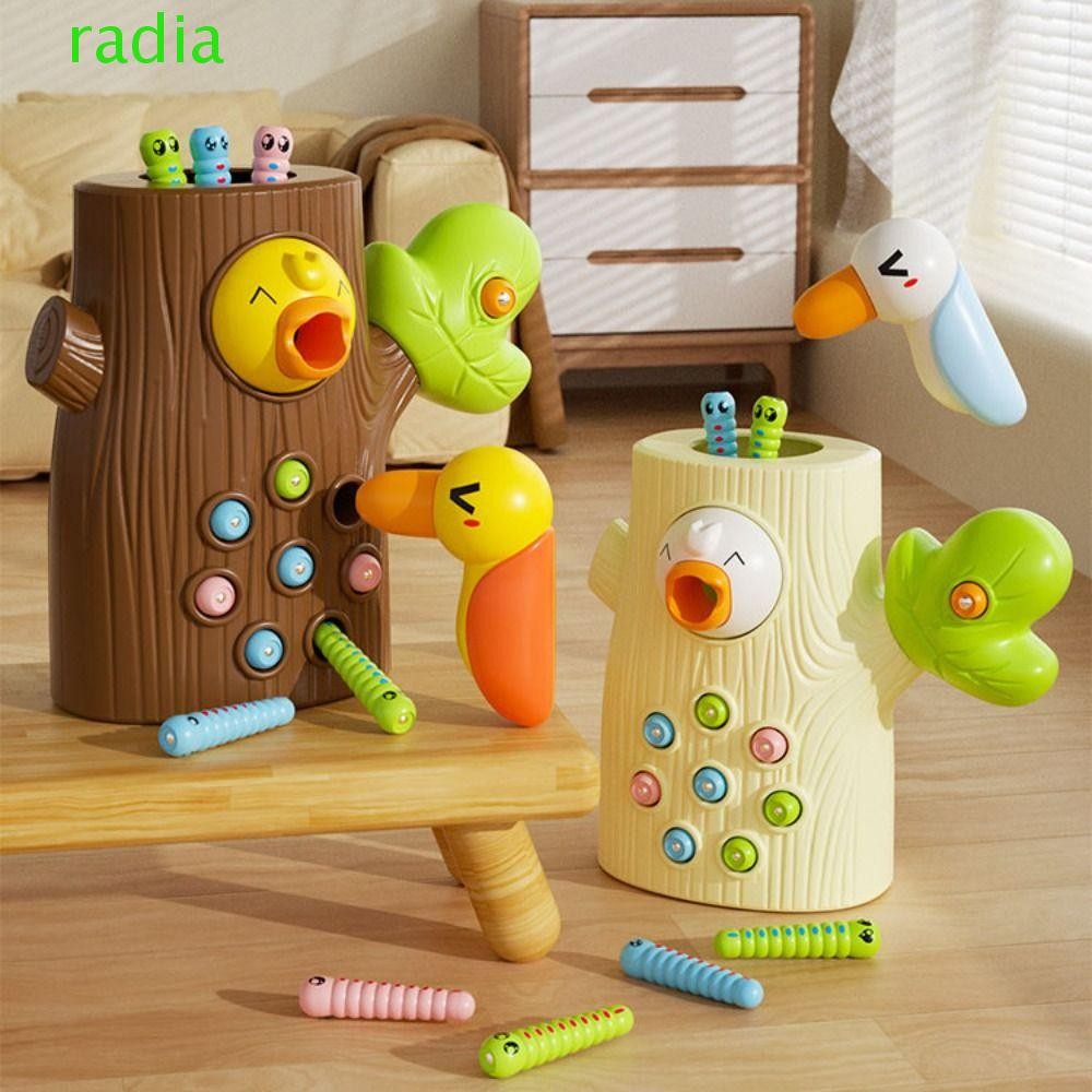 Radiantzap Woodpecker ปลาของเล่น,พลาสติก Montessori Woodpecker จับหนอน,เกมแม่เหล็ก Fine Motor Skill ของเล่นนกเกมเด็ก Bug จับเกมขนาดเล็กอนุบาล