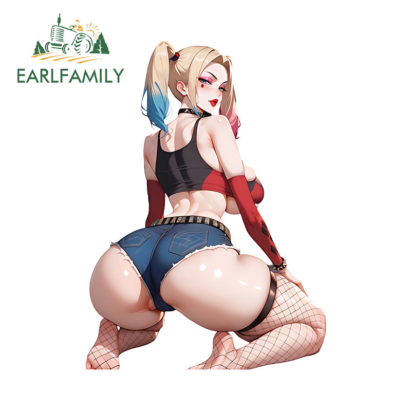 EARLFAMILY Harley Quinn Bully สติกเกอร์รถรถจักรยานยนต์ Windows หมวกกันน็อคสเก็ตบอร์ด JDM ไวนิล Decals Occlusion Scratch จัดแต่งทรงผมรถ
