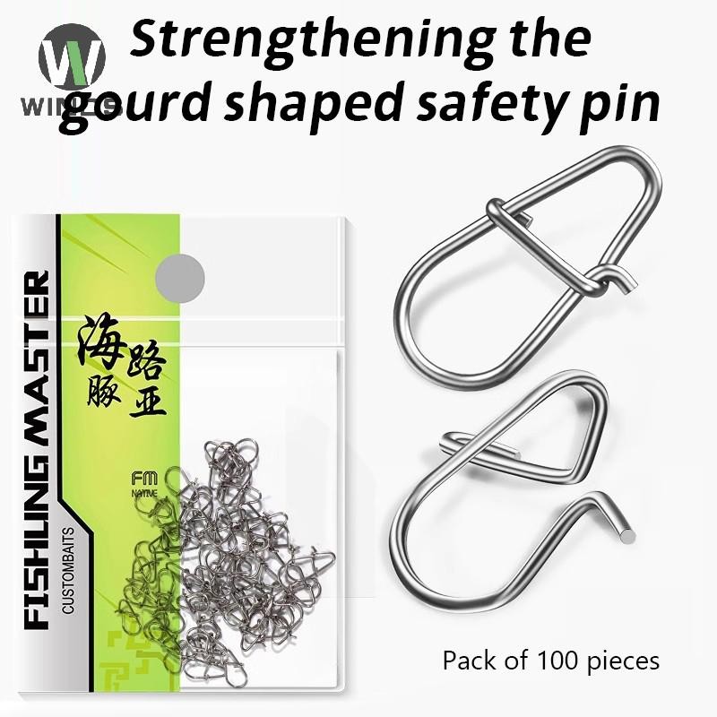 ODS 100 ชิ้นคลิปตกปลา Fast Crank Snaps ตกปลาตัวเชื่อมต่อตกปลาน้ําเค็มล็อค Lure สแตนเลส OD