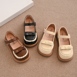 สาวรองเท้าหนัง Soild สีเด็กรองเท้าเจ้าหญิงลูกไม้หวาน 2025 ให…