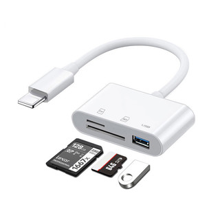 3 ใน 1 อะแดปเตอร์กล้อง Usb Otg Micro Sd Tf เครื่องอ่านการ์ด Sd สำหรับ Iphone type-c Android ถึง