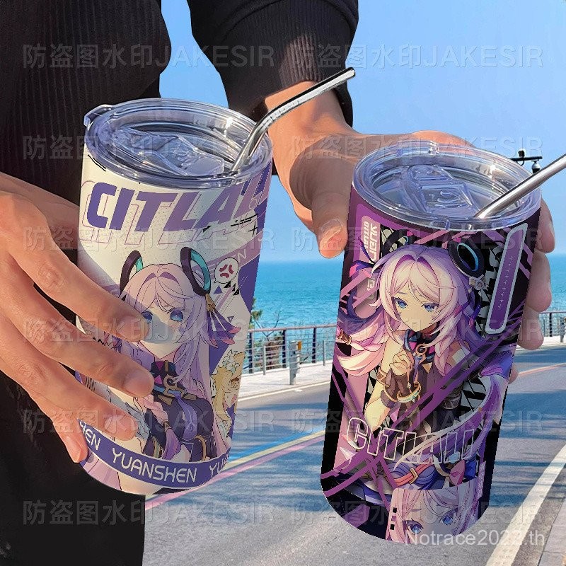 ★Genshin impact★ถ้วยเก็บความร้อนสแตนเลสรอบ Citlali หลอดสำนักงานมูลค่าสูงพร้อมถ้วยกาแฟ