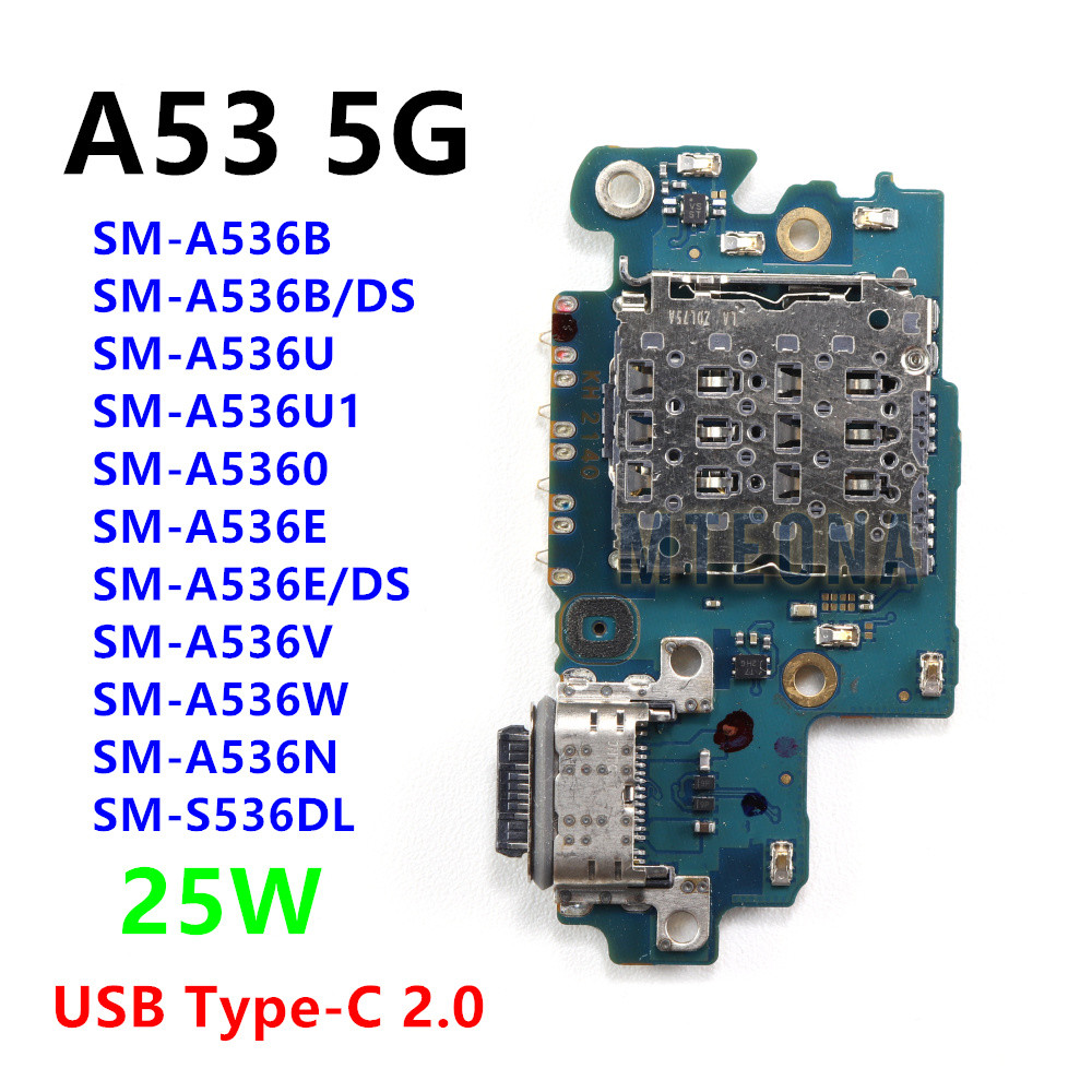 USB Type-C 25W Charger Dock Connector Board Fast ชาร์จพอร์ต Flex สําหรับ Samsung Galaxy A53 5G SM-A5