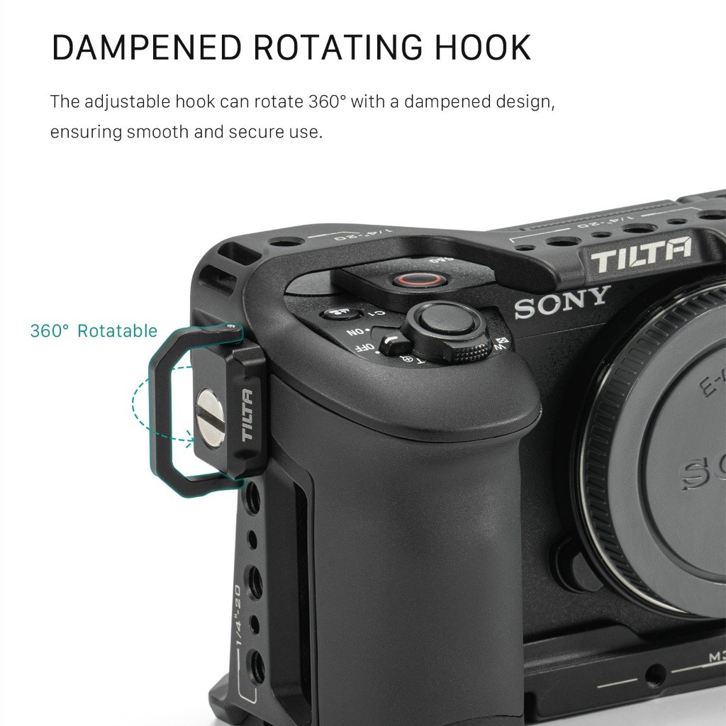 Tilta 1/4′-20 Universal สายคล้องกล้องสิ่งที่แนบมาแหวนปรับเชื่อมต่อสายคล้องกล้องสําหรับครึ่งและเต็มกรงกล้อง TA-CSA-B