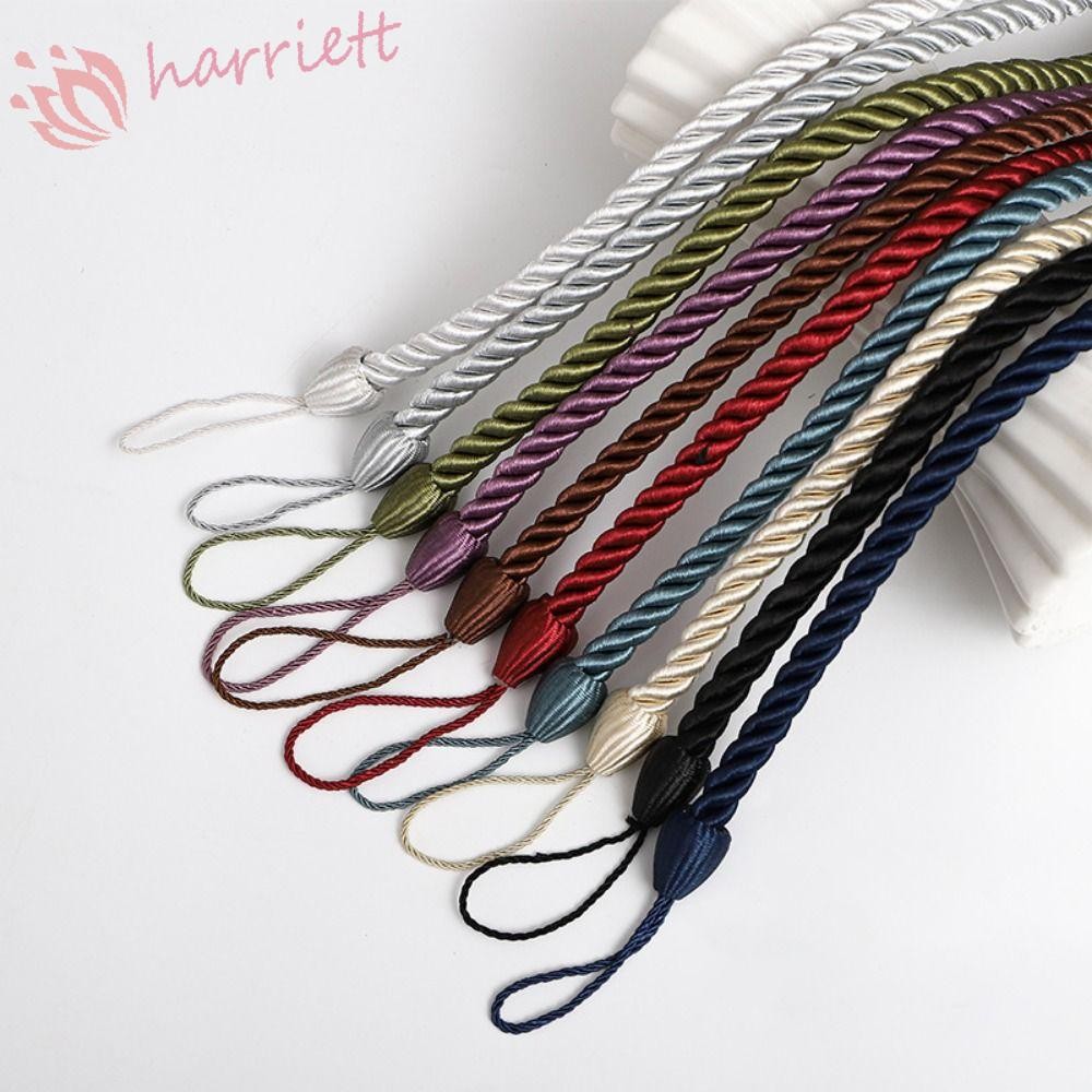 Harriett 2 ชิ้นผ้าม่านทอ Tiebacks, Handmad Light Luxury ผ้าม่านเชือก,ปฏิบัติ Ins สไตล์ใช้งานง่ายผ้าม่านผูกสายรัดผ้าม่านหน้าต่าง