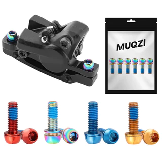 Muqzi 6 ชิ้น M6x17 มิลลิเมตรดิสก์เบรก Caliper Bolts จักรยาน Stem Bolt MTB Crank Arm สกรูเครื่องซักผ้าชิ้นส่วนจักรยาน