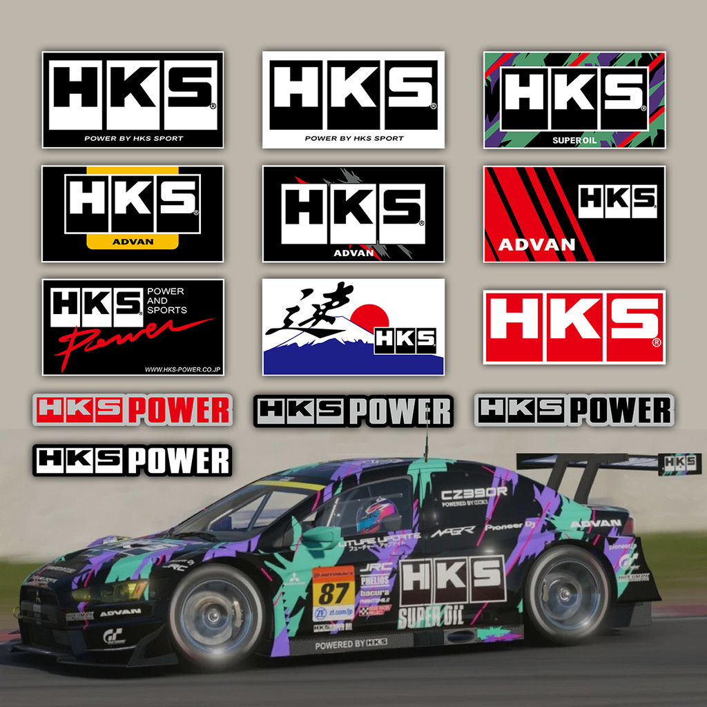 Jdm HKS สติกเกอร์รถสะท้อนแสงกันน้ําไวนิล Decal หน้าต่างอัตโนมัติกระจกกันชนตกแต่งสําหรับ TOYOTA Mitsubishi EVO