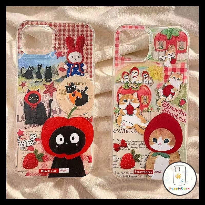 น่ารัก สีแดง หนูน้อยหมวกแดงคิตตี้ สำหรับ Realme C25Y C30 C35 C21 C31 C15 8i 5S C3 C21Y 5i C25 59i C25s C12 C30s เคส