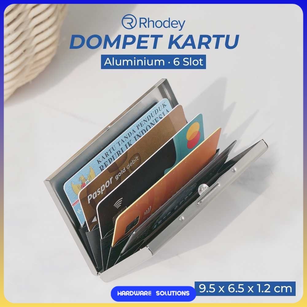 Rhodey Slim Aluminium 6-Slot Card Wallet - FMB-78