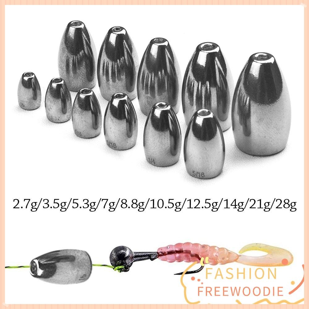 Freewoodie 1/2/5pcs ตกปลาทังสเตน fall Bullet Hot Tear Drop Shot น้ําหนักเพิ่มเติม Quick Release Casting Line Sinkers