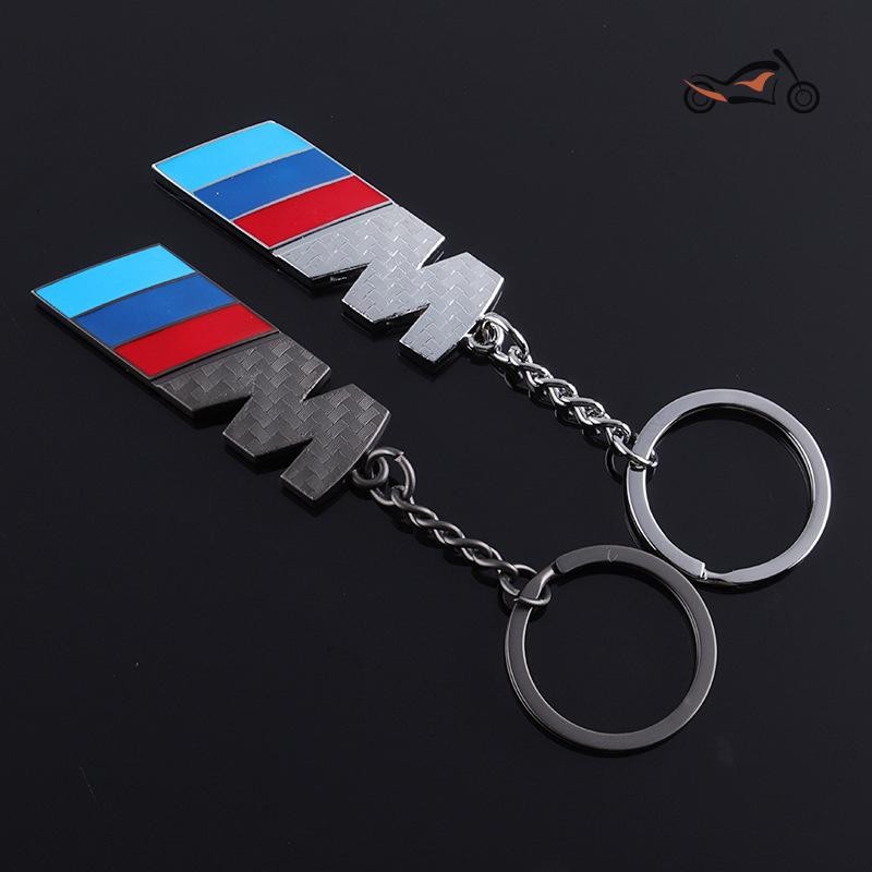 [SU] 3d คาร์บอนไฟเบอร์โลหะสัญลักษณ์รถพวงกุญแจพวงกุญแจสําหรับ BMW M3 M5 M อุปกรณ์ตกแต่งรถยนต์ TH