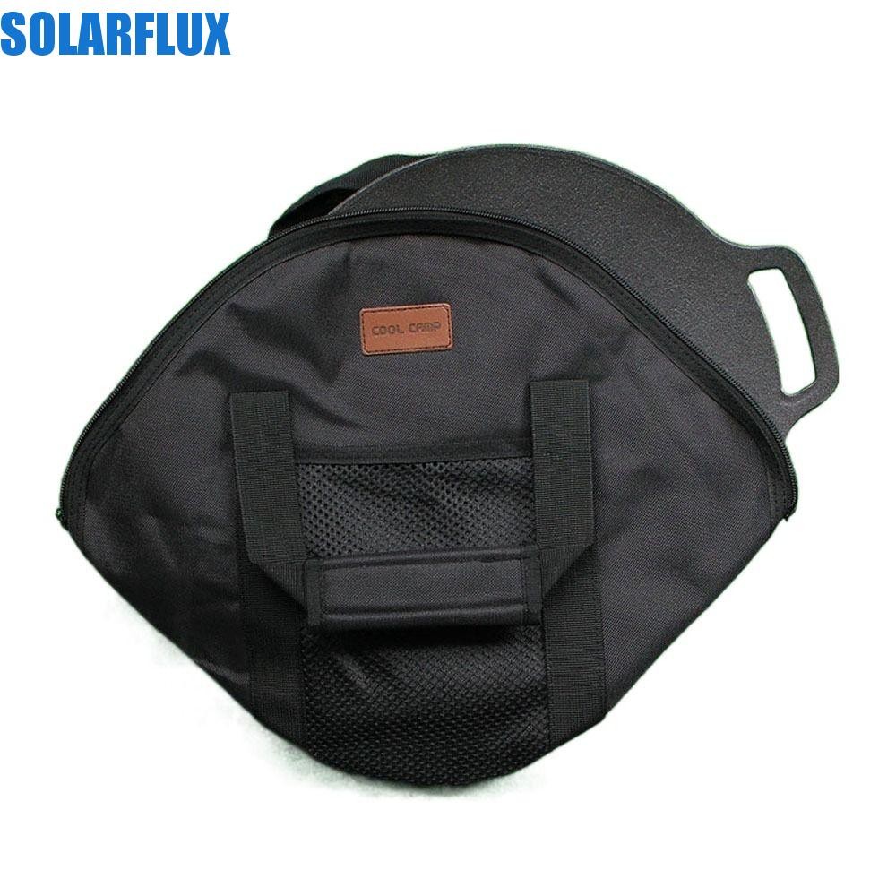 Solarflux หม้อเหล็กหล่อถุงเก็บจานบาร์บีคิวเครื่องมือกลางแจ้งกระทะกระเป๋าเครื่องครัว Maifan หินอุปกรณ์ทําอาหาร Organizer