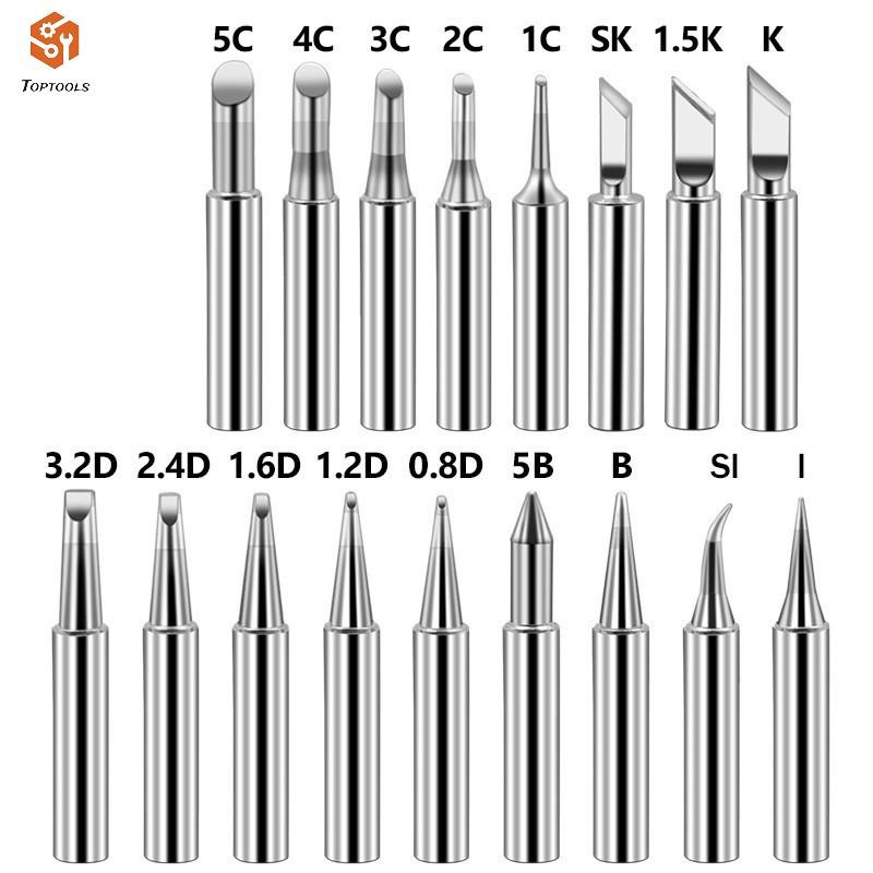 หัวแร้งปลายเหล็กไร้สารตะกั่ว 3/5/10/12/15 ชิ้น 900M-T สําหรับ HAKKO 936 YIHUA ชุด