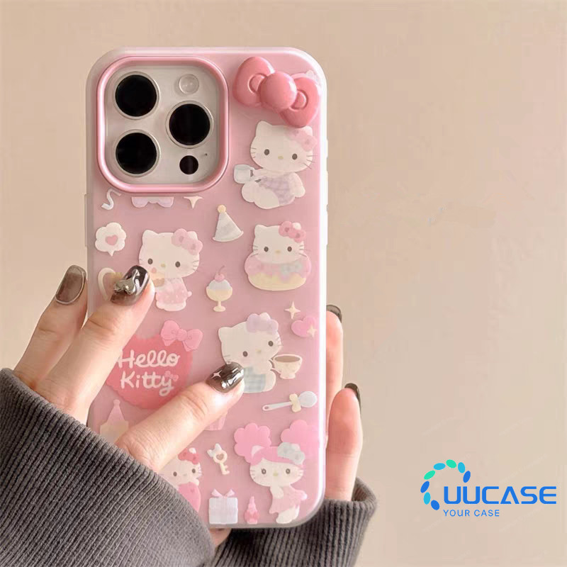 แมวสีชมพูสําหรับiPhone 16 15 14 13 12 11 Pro Max X XR XS Maxเคสโทรศัพท์น่ารักการ์ตูนปกอ่อนGDE
