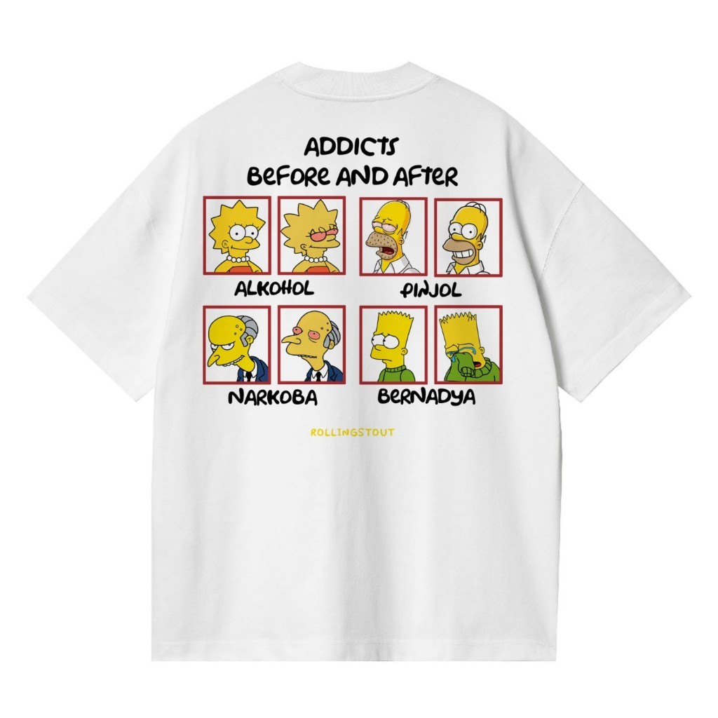 AnotherSpace - Addicted Before and After Bernadya White Tees