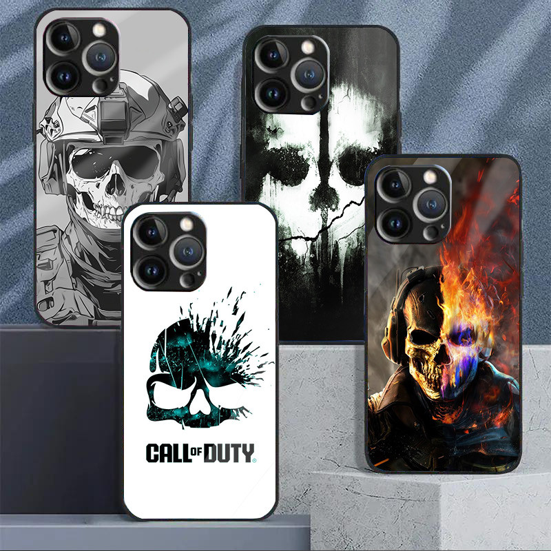 Call Of Duty 02 แก้วเคสโทรศัพท์สําหรับ IPhone 16 15 14 13 12 11 Pro XR XS Max Plus Mini X XR 8 7 6s 