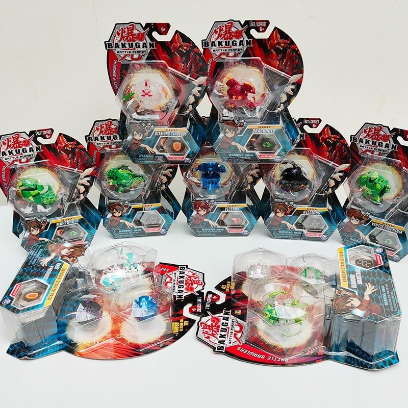 [peng] Boxed Shijia Bakugan Boy Octopus Spider Fire Unicorn Deformation Ball Bakugan Egg ของเล่นเด็ก