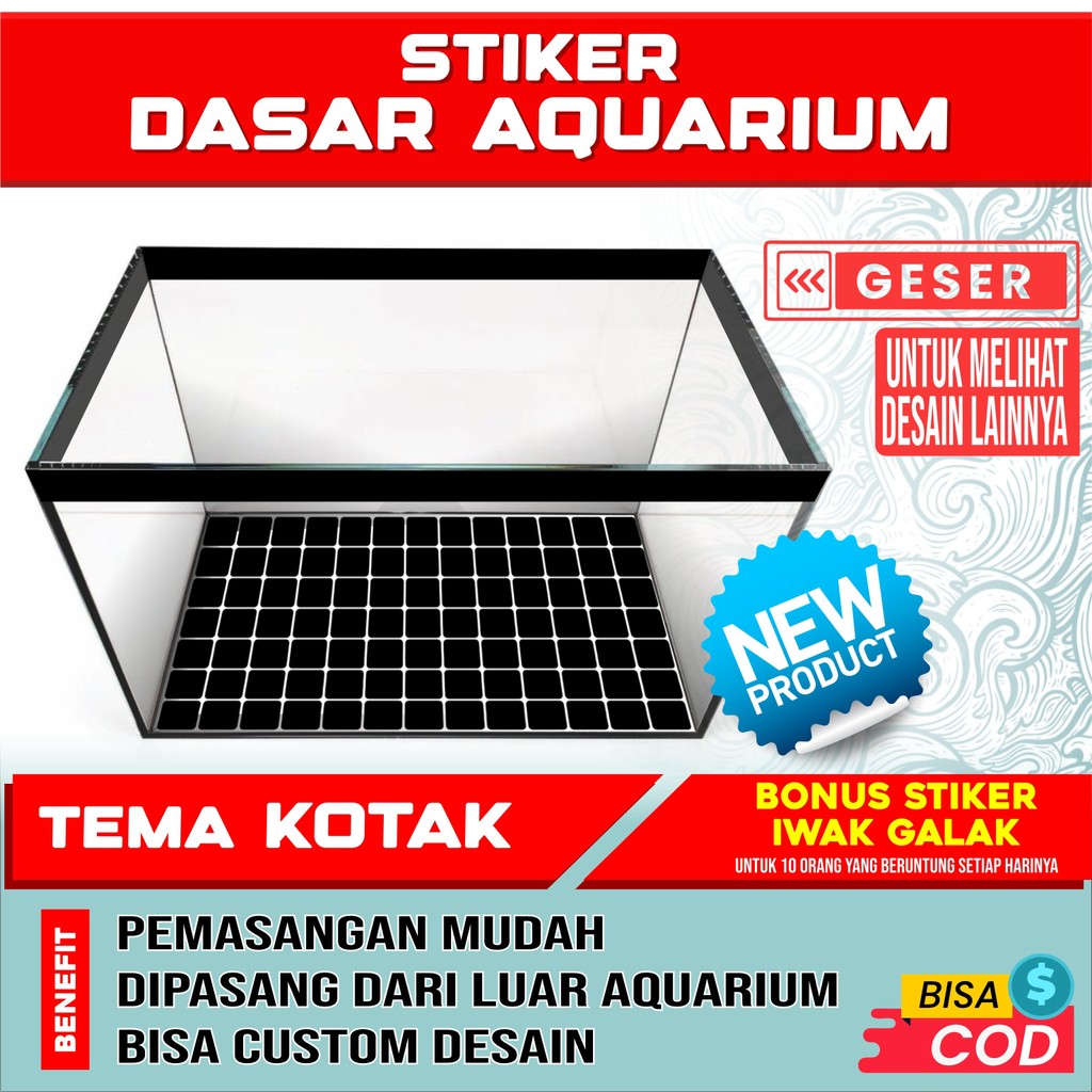 สติ๊กเกอร์ AQUARIUM, AQUASCAPE, สติ๊กเกอร์แก้ว AQUARIUM, AQUARIUM BACKGROUNDS, BASE THEME, KO2 กล่อง