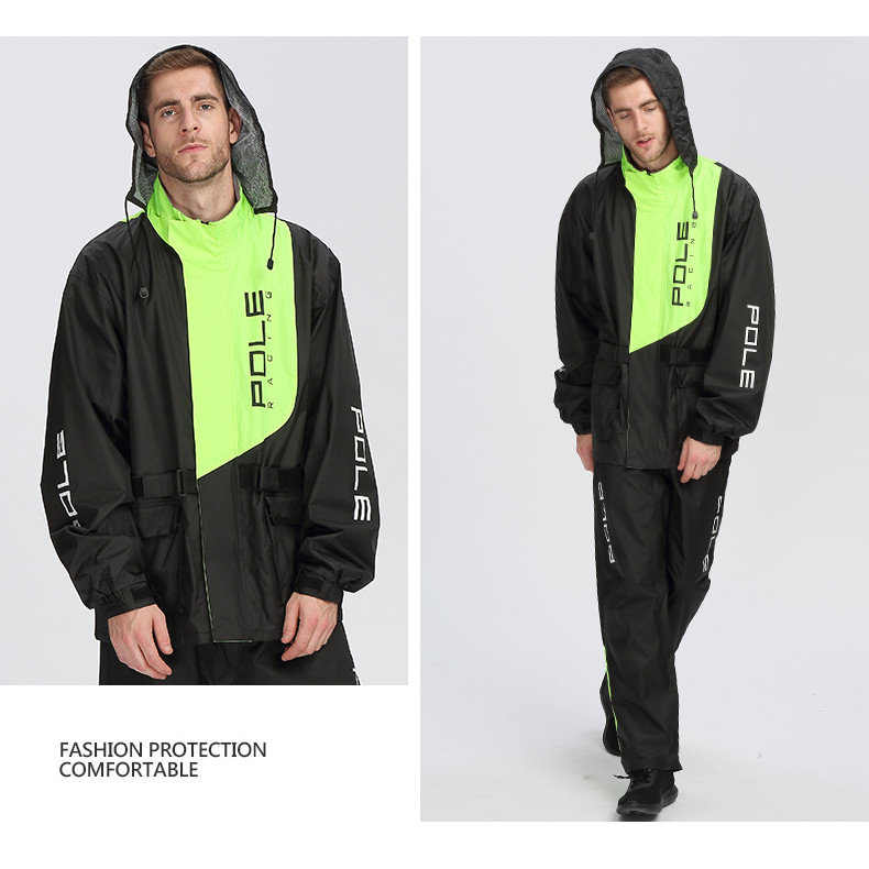 เสื้อกันฝนสำหรับรถจักรยานยนต์และรถยนต์ไฟฟ้า สำหรับผู้ชายและผู้หญิง ทนทาน กันน้ำได้ดี