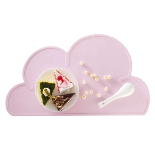 JUONUYIE แผ่นซิลิโคน, Cloud Shape กันน้ําเด็ก Place Mat, แบบพกพาทําความสะอาดง่ายลื่นฉนวนกันความร้อนแผ่นอาหารเย็น Gadget ครัว