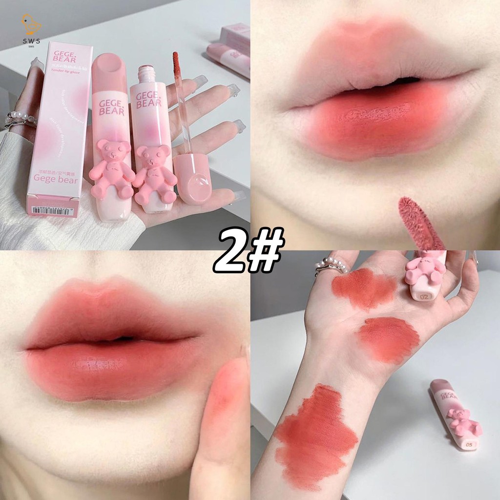 Matte Velvet Non-Fading Lips Gloss Smooth Soft Rich Colours Quick-Drying ลิปสติกสําหรับผู้หญิงสาวแต่งหน้าทุกวัน